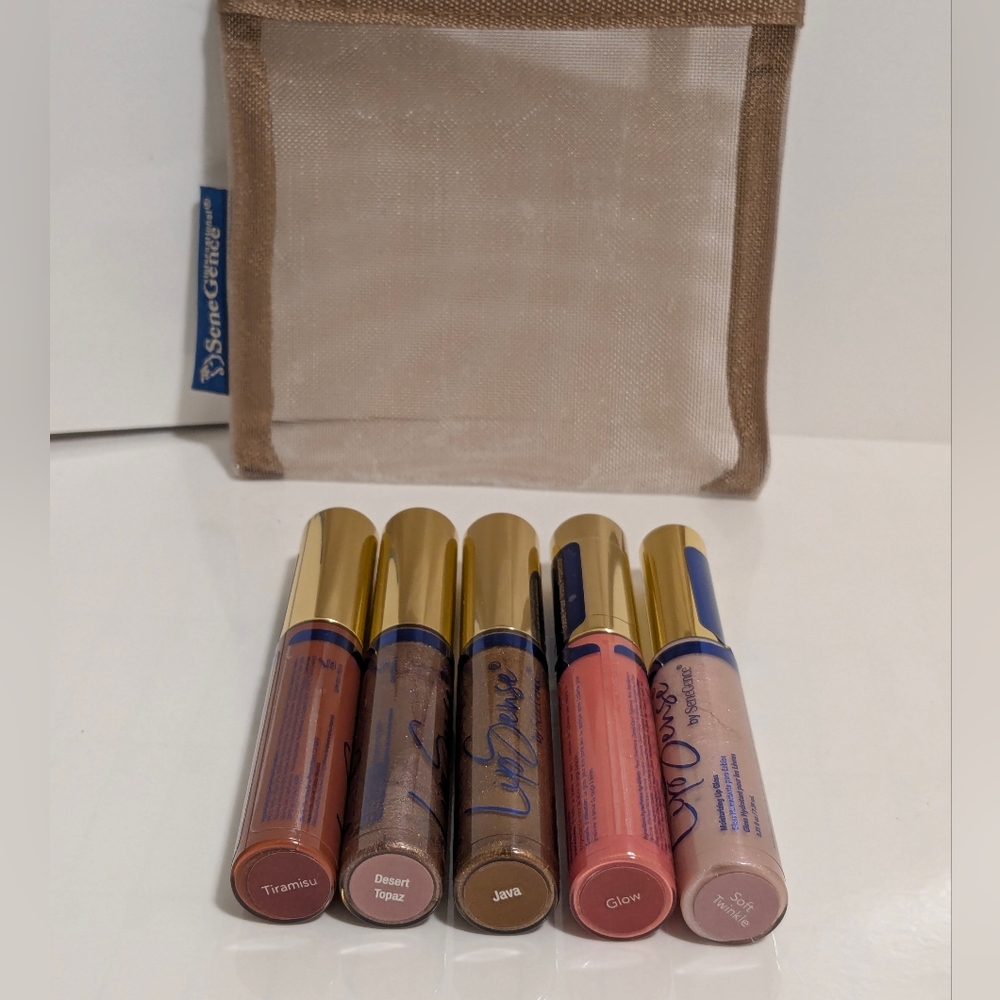 LipSense Gloss Set - Tiramisu, Desert Topaz, Java, Glow, Soft Twinkle